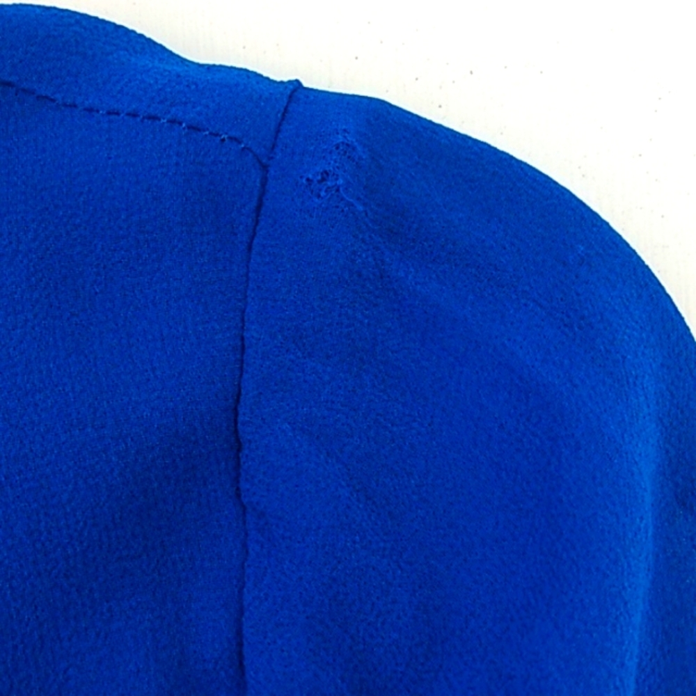 Adrianna Papell Blue Long Sleeve Dress - Picture 6 of 8